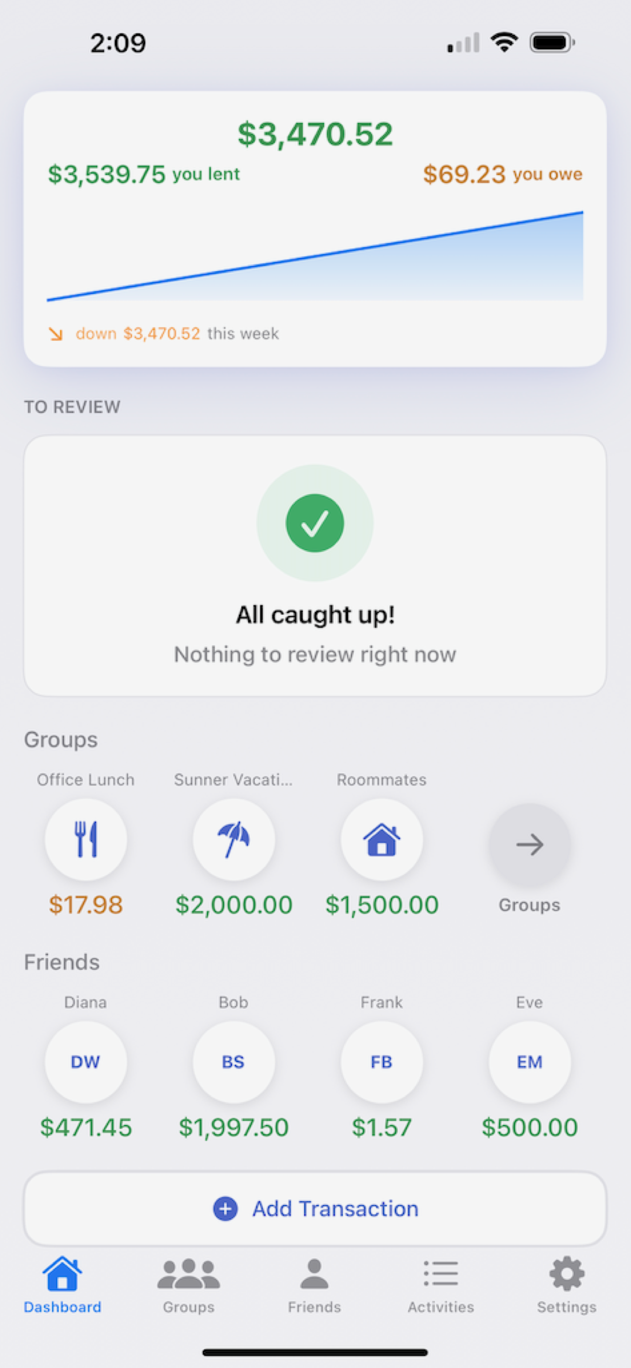 TrueSplits app screenshot